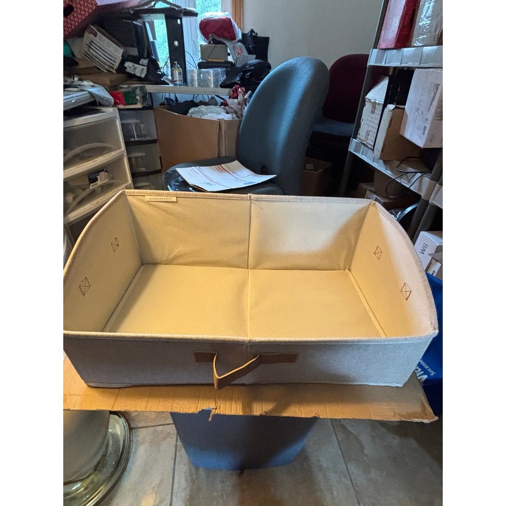 Fabric Storage Bin Organizer. Never Used Storage Works